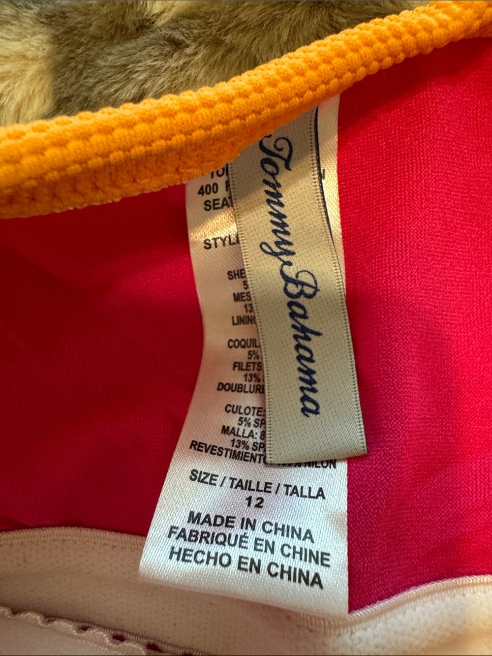 Tommy Bahama Orange to Pink Strapless Swimsuit - Picture 3 of 4